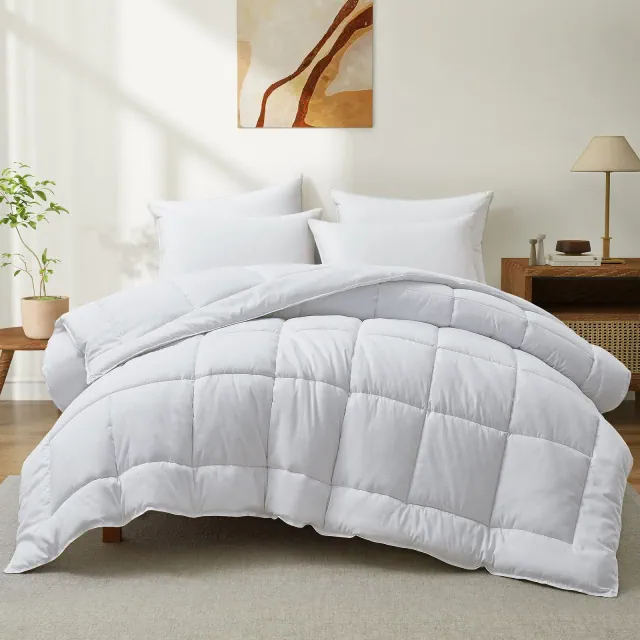 Peace Nest All Season Down Alternative Comforter Duvet Insert with Soft Quilted Microfiber Shell, King