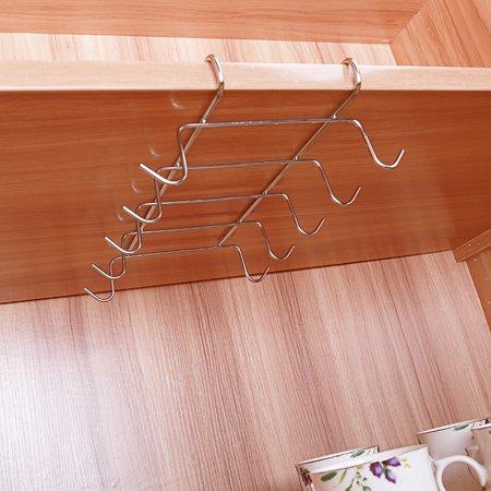 10 Hooks Coffee Tea Cup Mug Holder Rack Storage Kitchen Under Shelf Cabinet Hanger