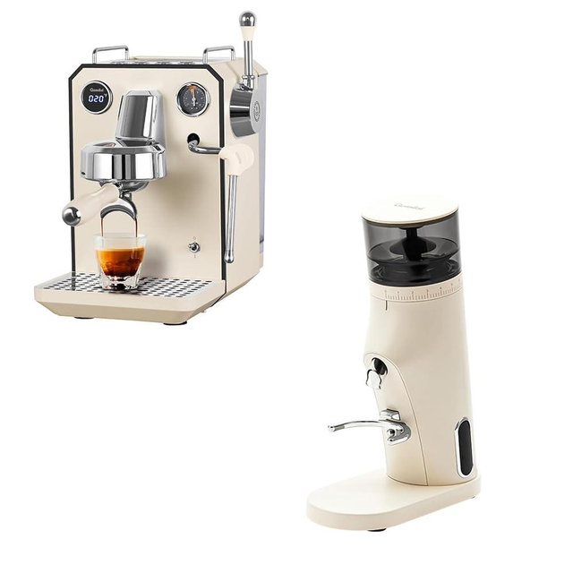 Gemilai Espresso Machine & Electric Coffee Grinder Bundle for Cappuccino, Latte