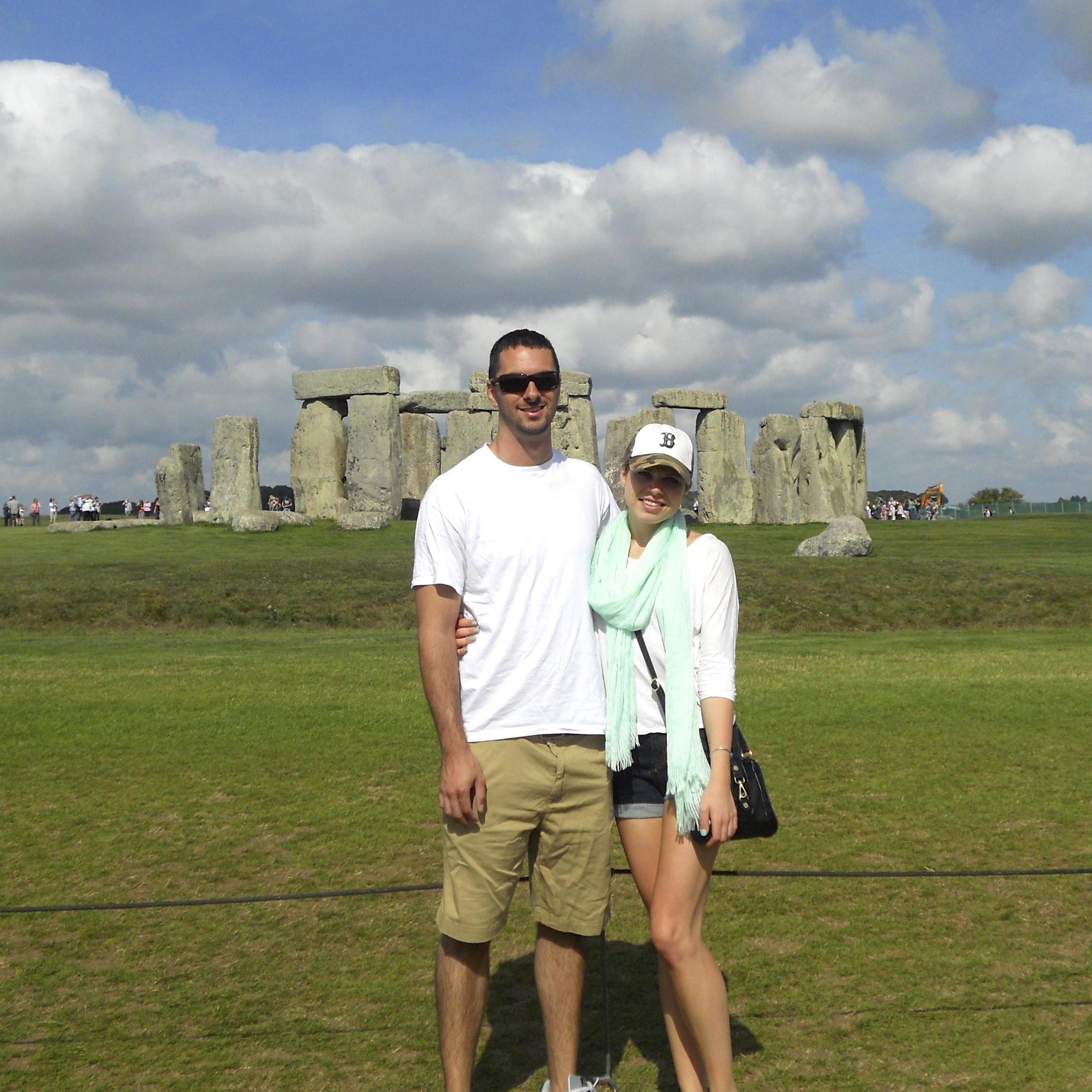 Katie and Derek saw Stonehenge during their first Eurotrip!