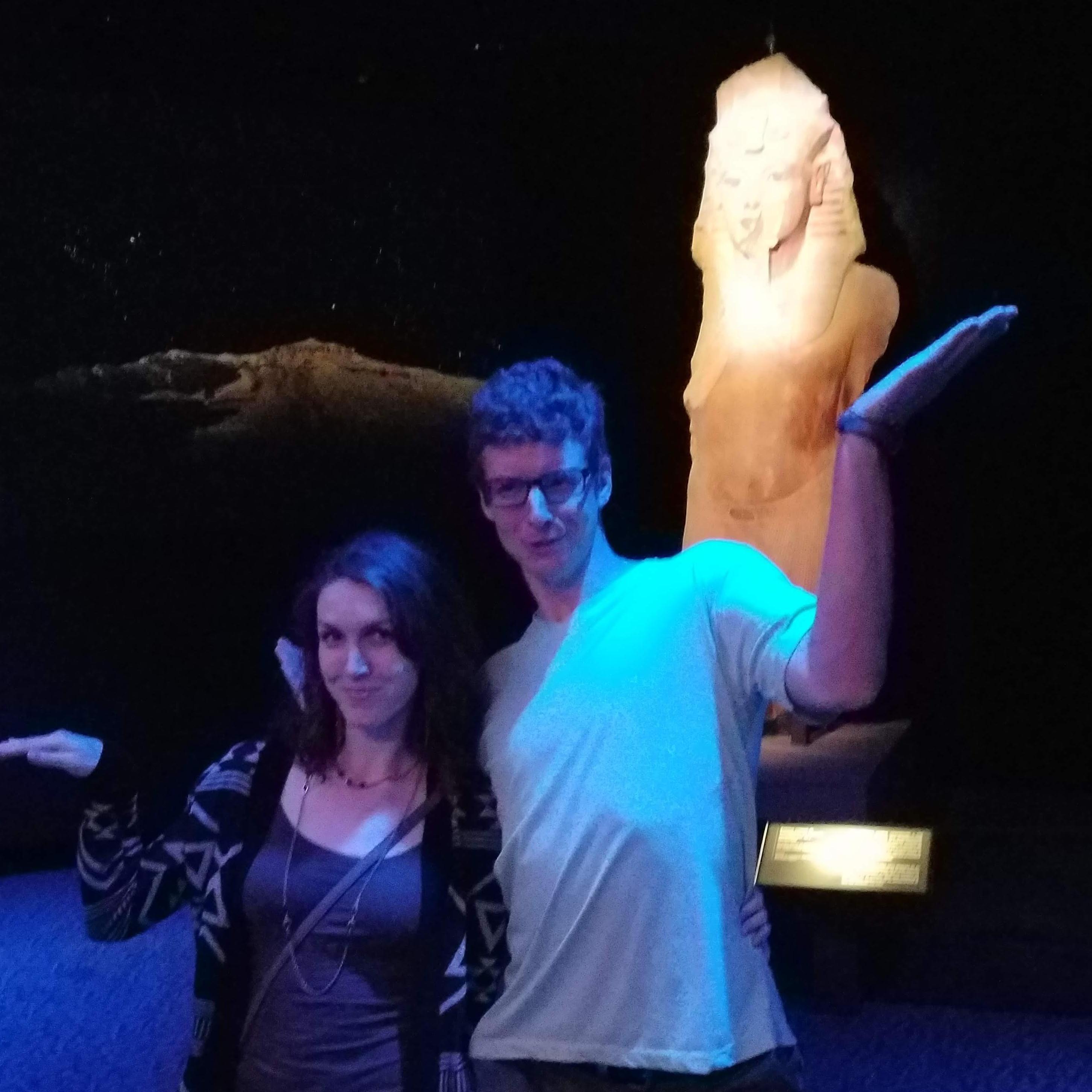 Having maybe a little too much fun taking pictures like Egyptians at LACMA's King Tut exhibit.