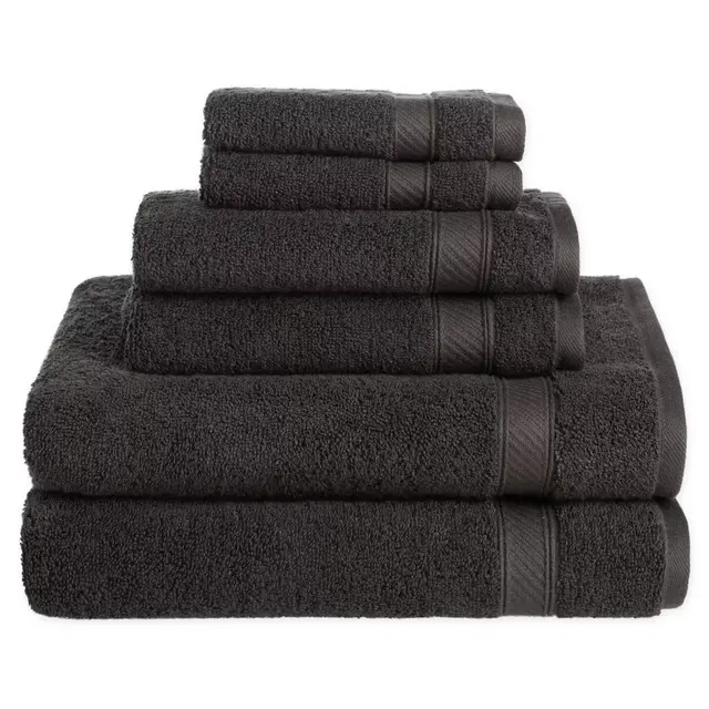 Nestwell™ Hygro Cotton Solid 6-Piece Towel Set in Iron Grey