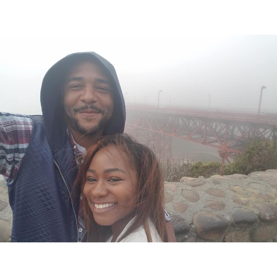 On our way to Wine Country on a foggy day; made a quick stop to the Golden Gate Bridge
