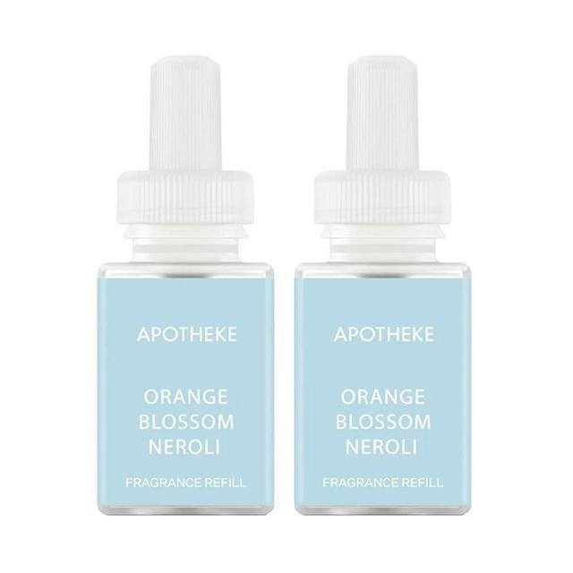 Pura & Apotheke Home Scent Refill - Smart Home Air Diffuser Fragrance - Up to 120-Hours of Luxury Fragrance per Refill - Household Essential - Clean & Safe Fragrance - 2 Pack, Orange Blossom Neroli