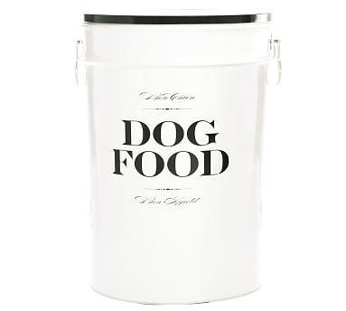 Harry Barker Bon Chien Food Storage Bin, Large, White