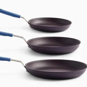 Misen Pre-Seasoned Carbon Steel Frying Pans (set of 3)