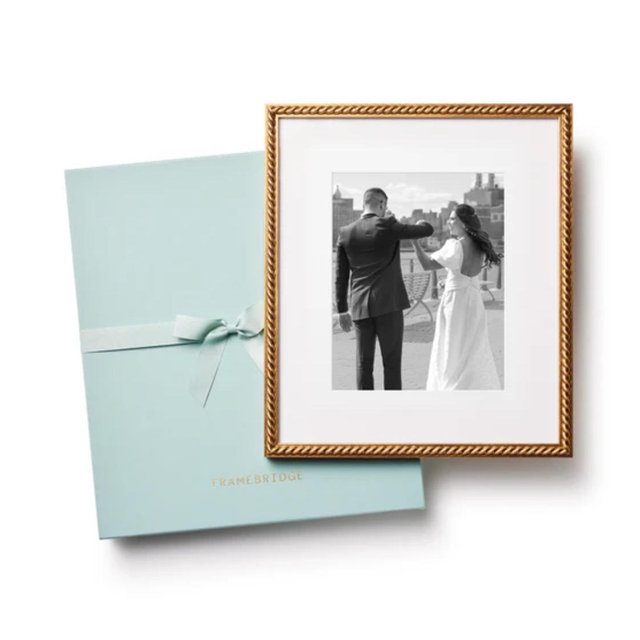 The Bigger Gift: Framebridge Custom Wedding Photo Framing