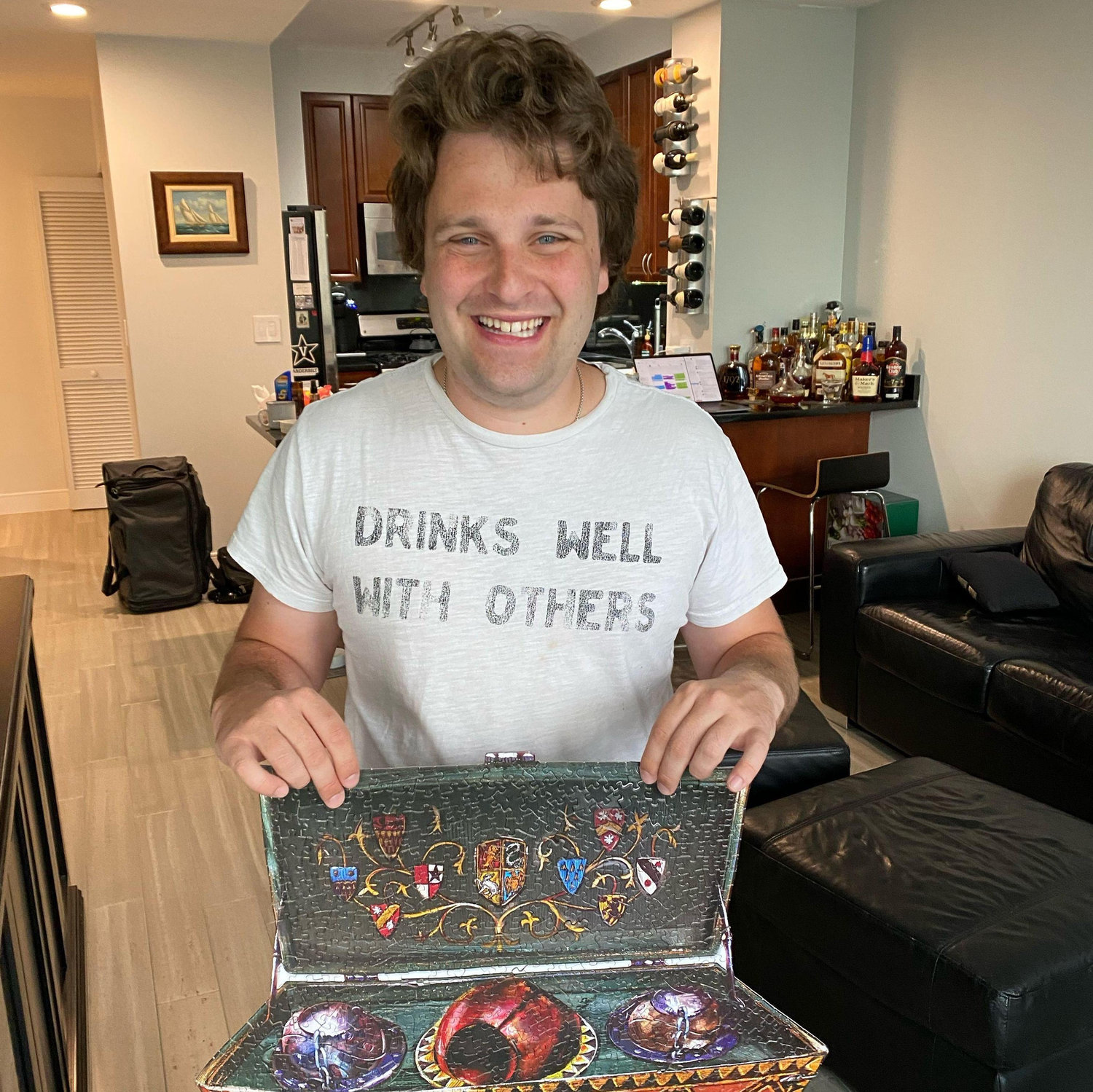 Shane was very proud of himself for finishing this puzzle. He claims it was in record time, not that anyone ever kept a record.