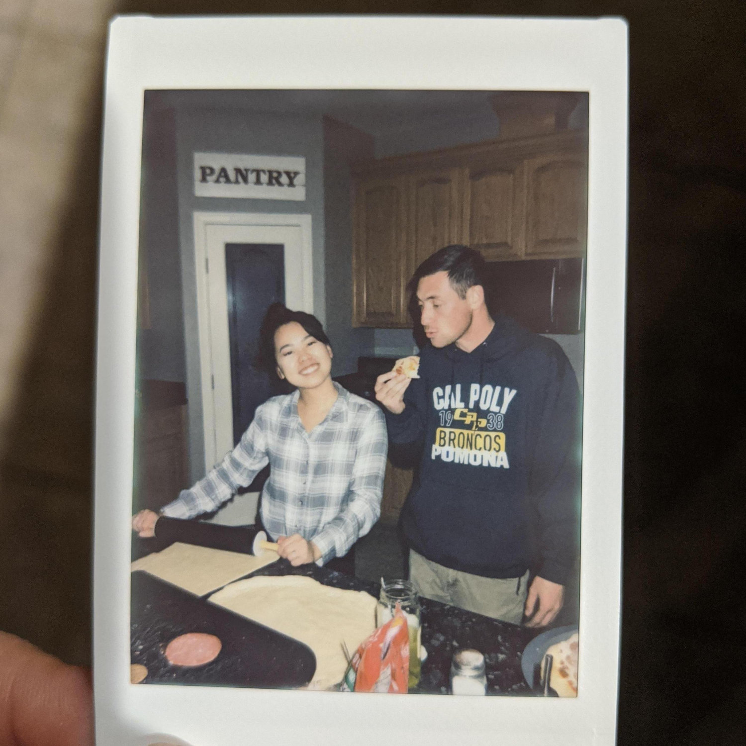 Making Nana's bread recipe together