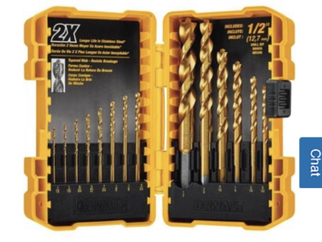 DEWALT 14-Piece Set Titanium Twist Drill Bit Set