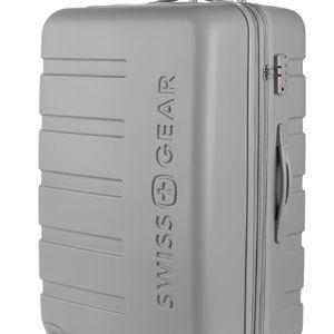 SwissGear 7366 Signature Hardside Expandable Luggage with Spinner Wheels, TSA Lock, Grey, Checked-Large 27-Inch