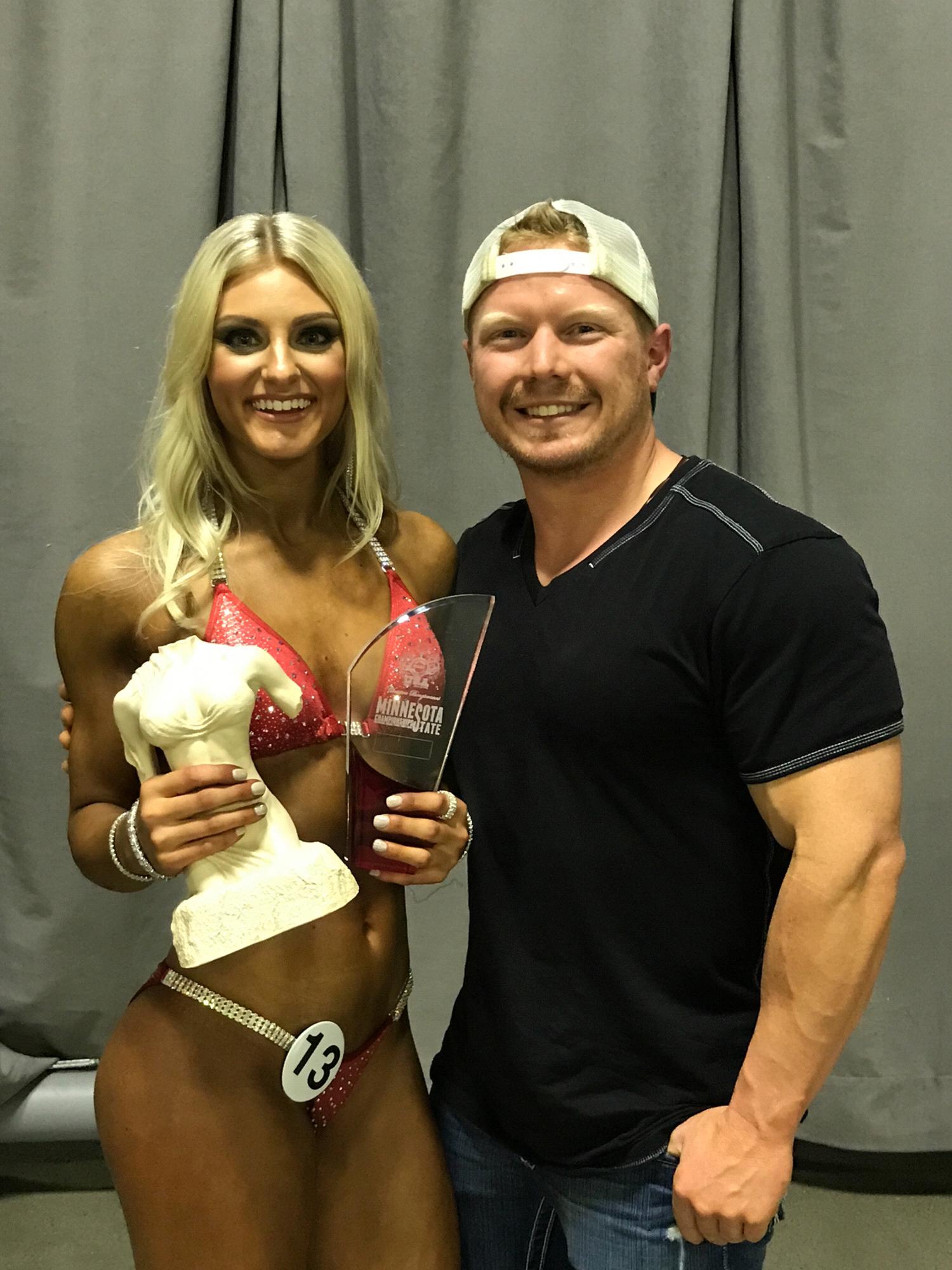 After my bikini competition winning the novice division and coming in 4th for the open!