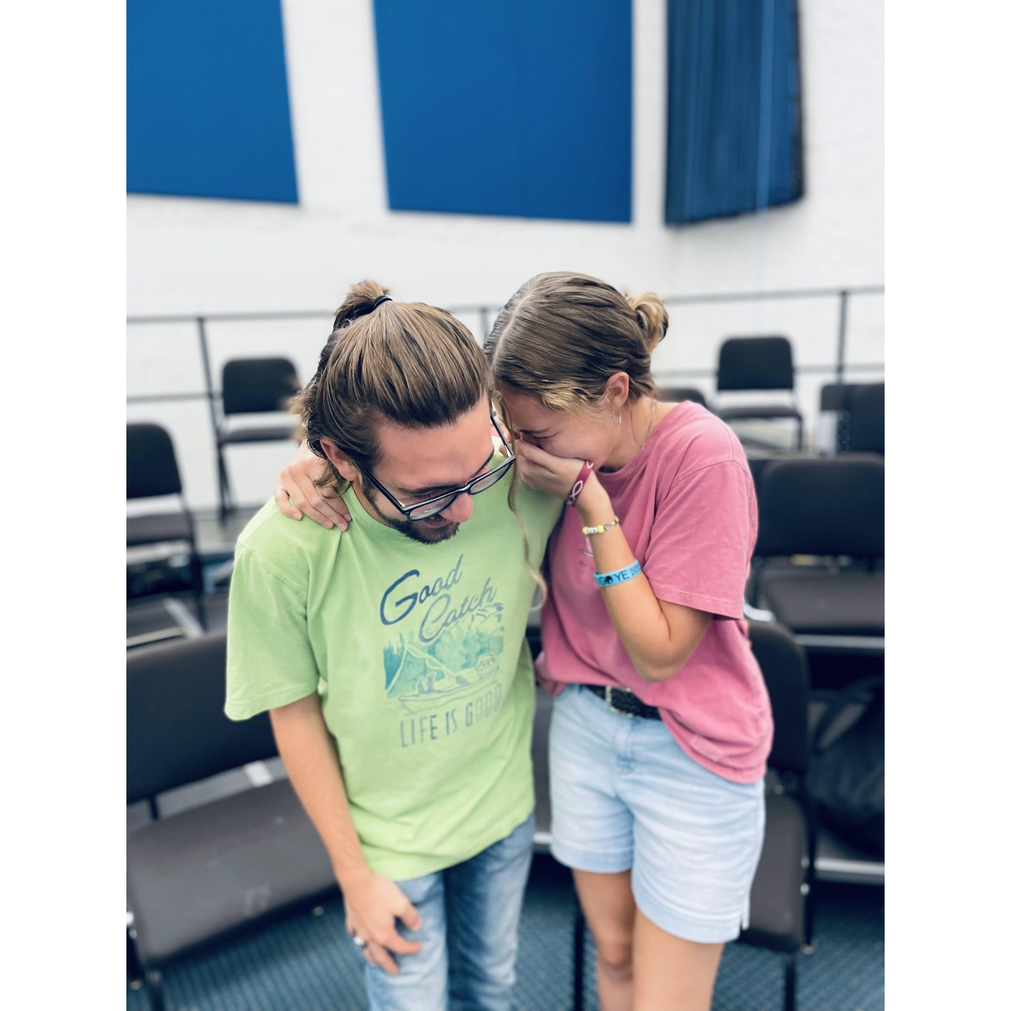 He lets me make us wear matching shirts :))