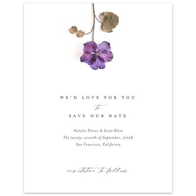 Purple Wedding Digital Save the Date - Spiga Portrait