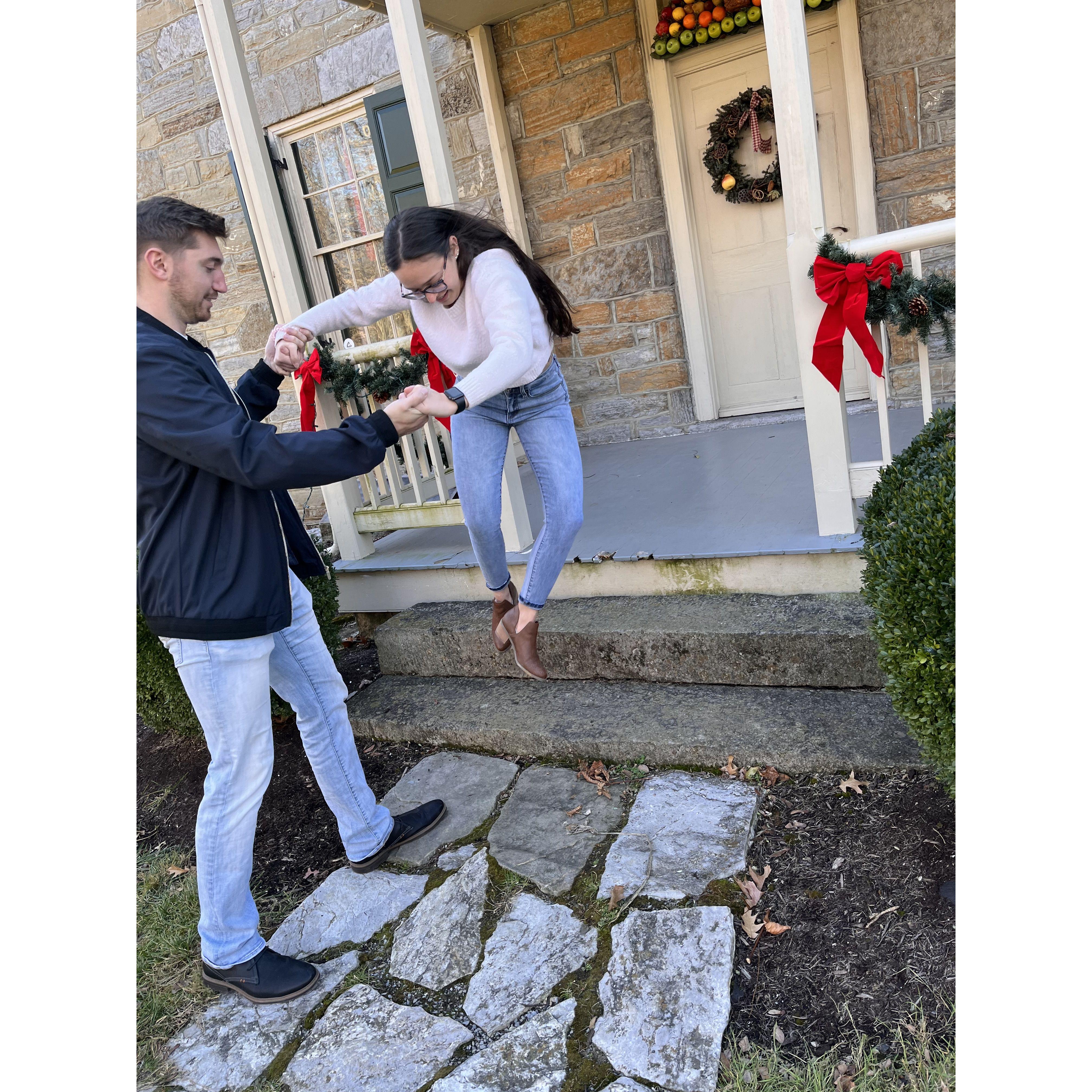 The first of our couple's photoshoots. He has been trying to teach me how to click my heels since the beginning.
Fall 2021