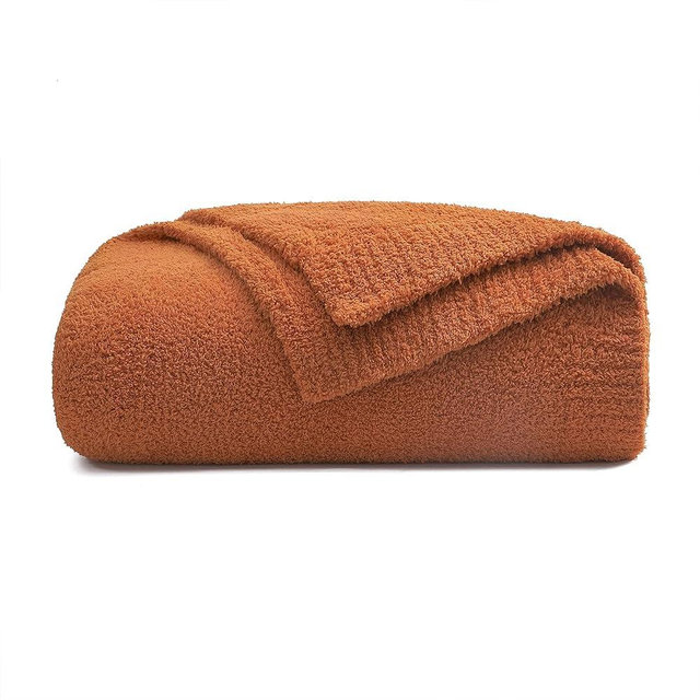bearberry Super Soft Fall Throw Blanket Lightweight Cozy Warm Throw Blankets for Couch Bed Sofa All Season (Caramel, 50”x60”)