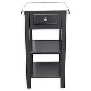 Carrara Marble Top Floor Cabinet in Grey