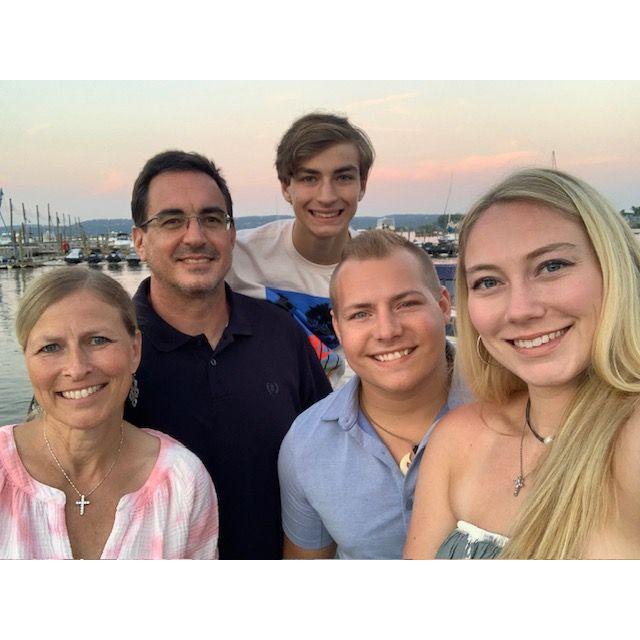 With Alexa's parents and brother!