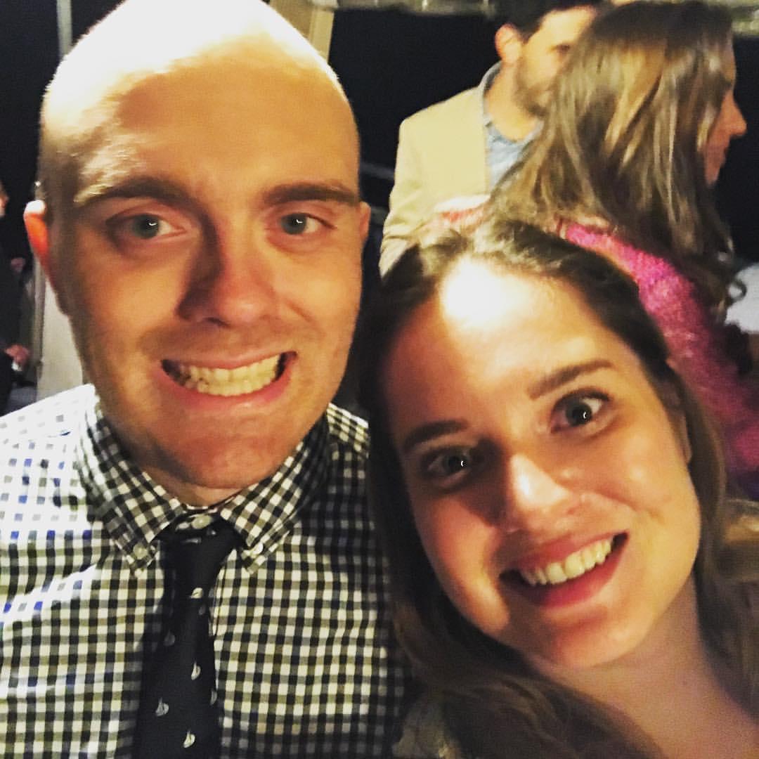 A bit of a goofy pic of us on a charity cruise