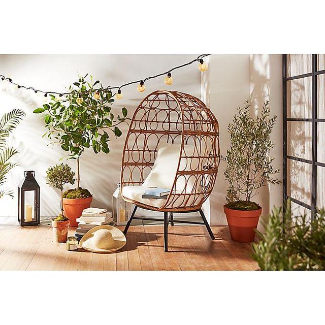 Bee & Willow™ Home Stationary Egg Chair in Brown