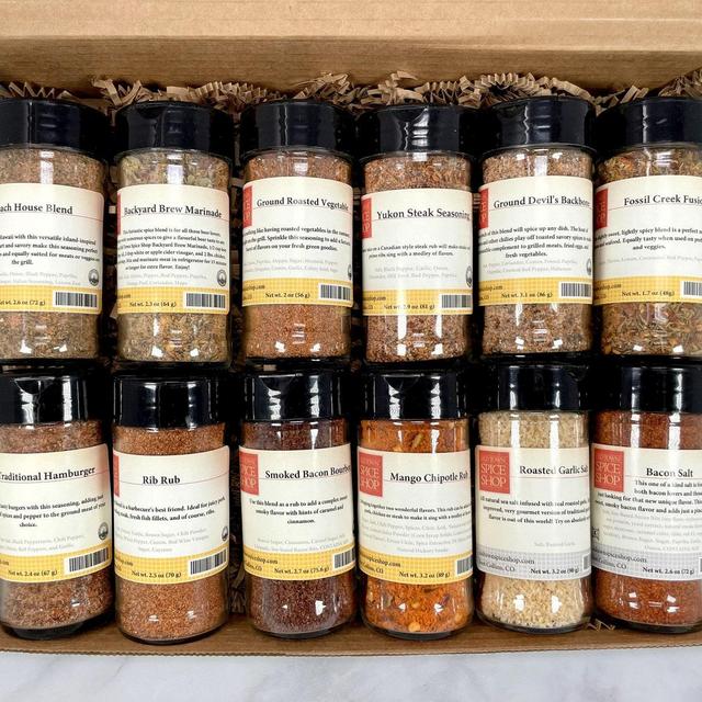 The Delicious Dozen Gift Box, Best Selling Spices, Grill Seasonings, BBQ Spices, Barbecue Seasonings