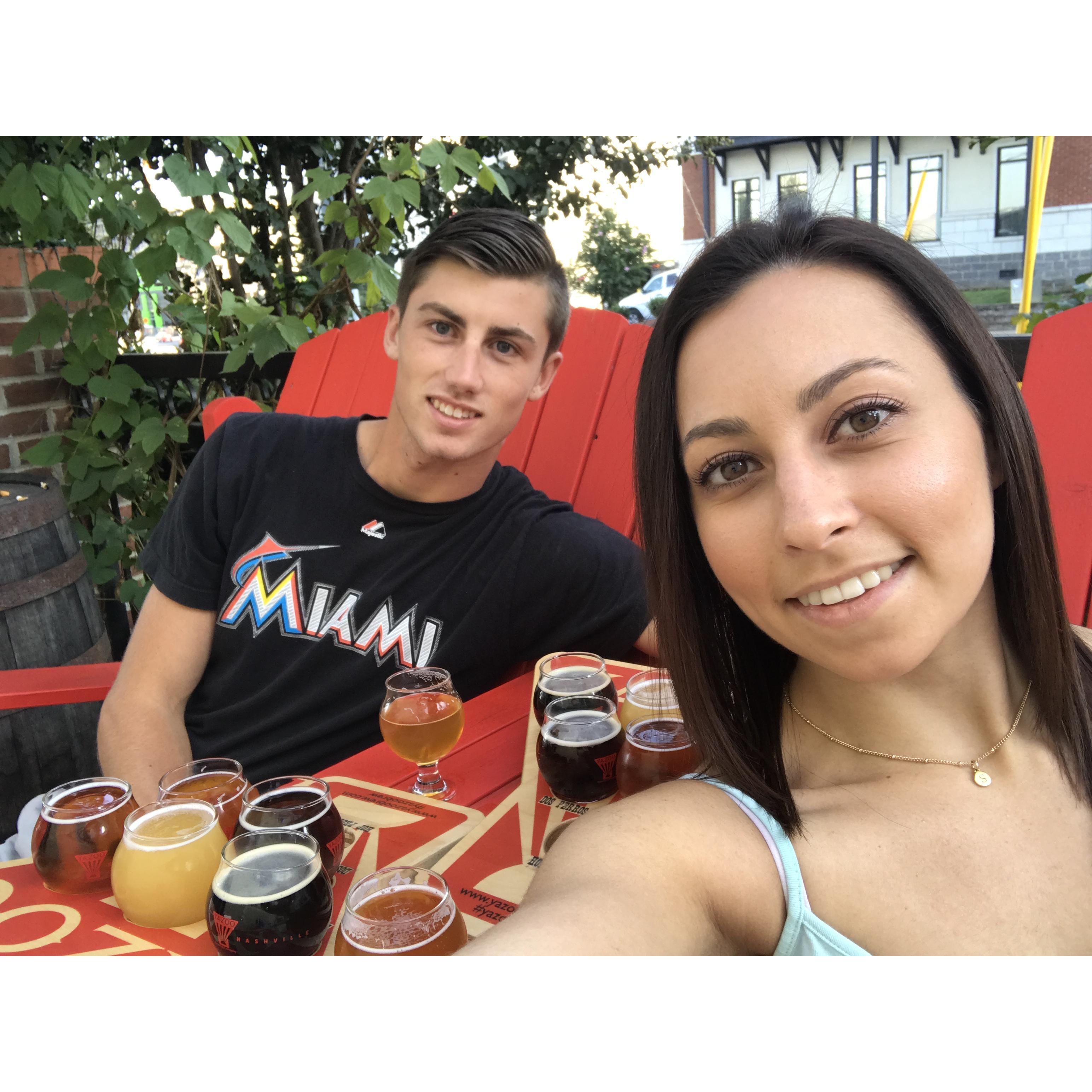 Our first trip together in Nashville escaping hurricane Irma