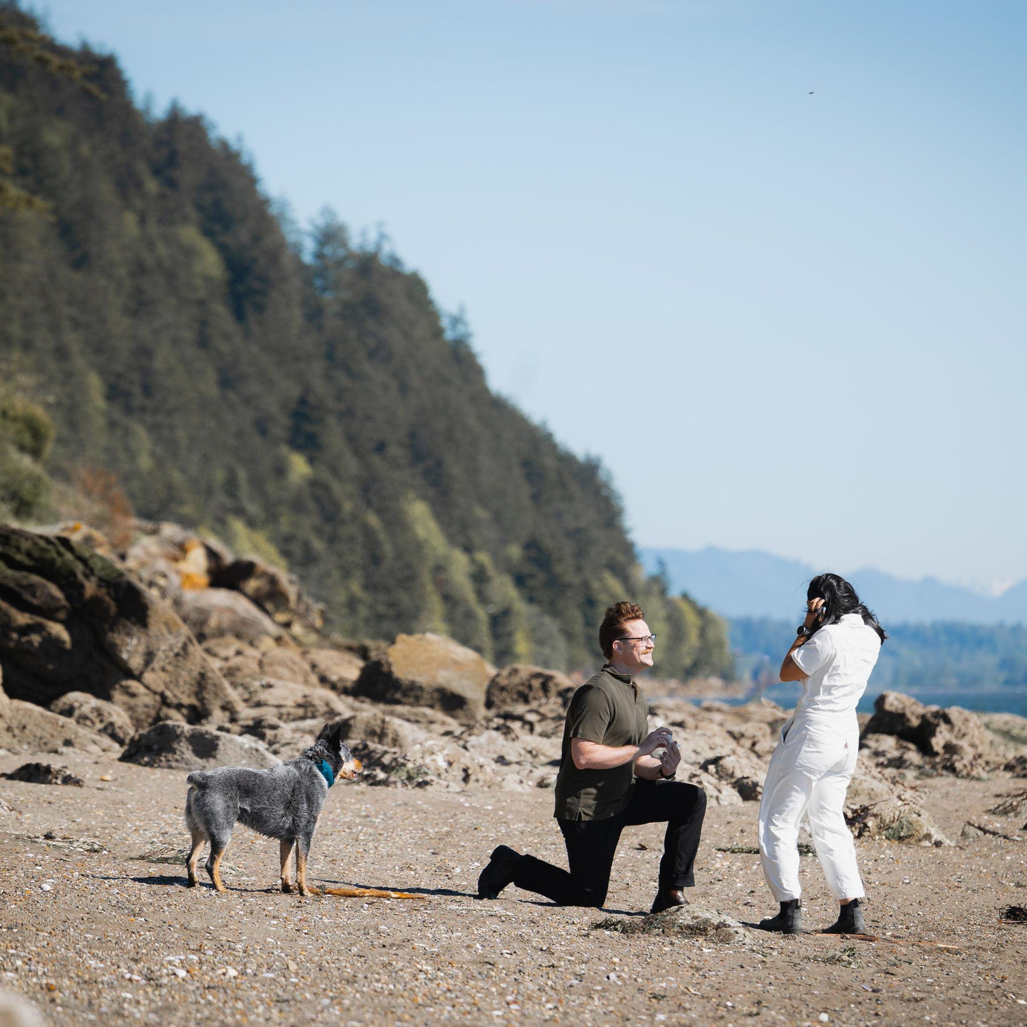 Engaged at Clayton Beach near Bellingham!