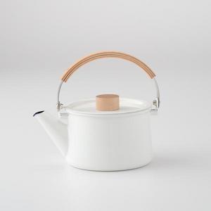 Enamel + Wood Kettle