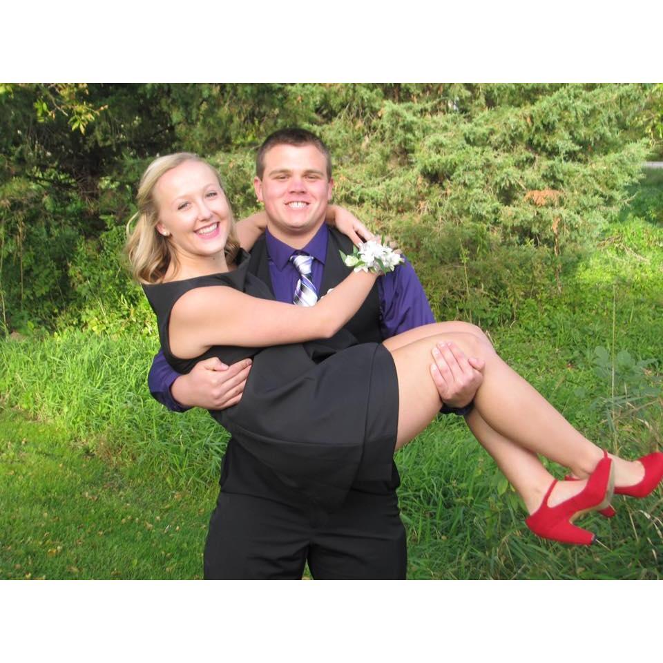 Both of us ready for the homecoming dance senior year of high school.