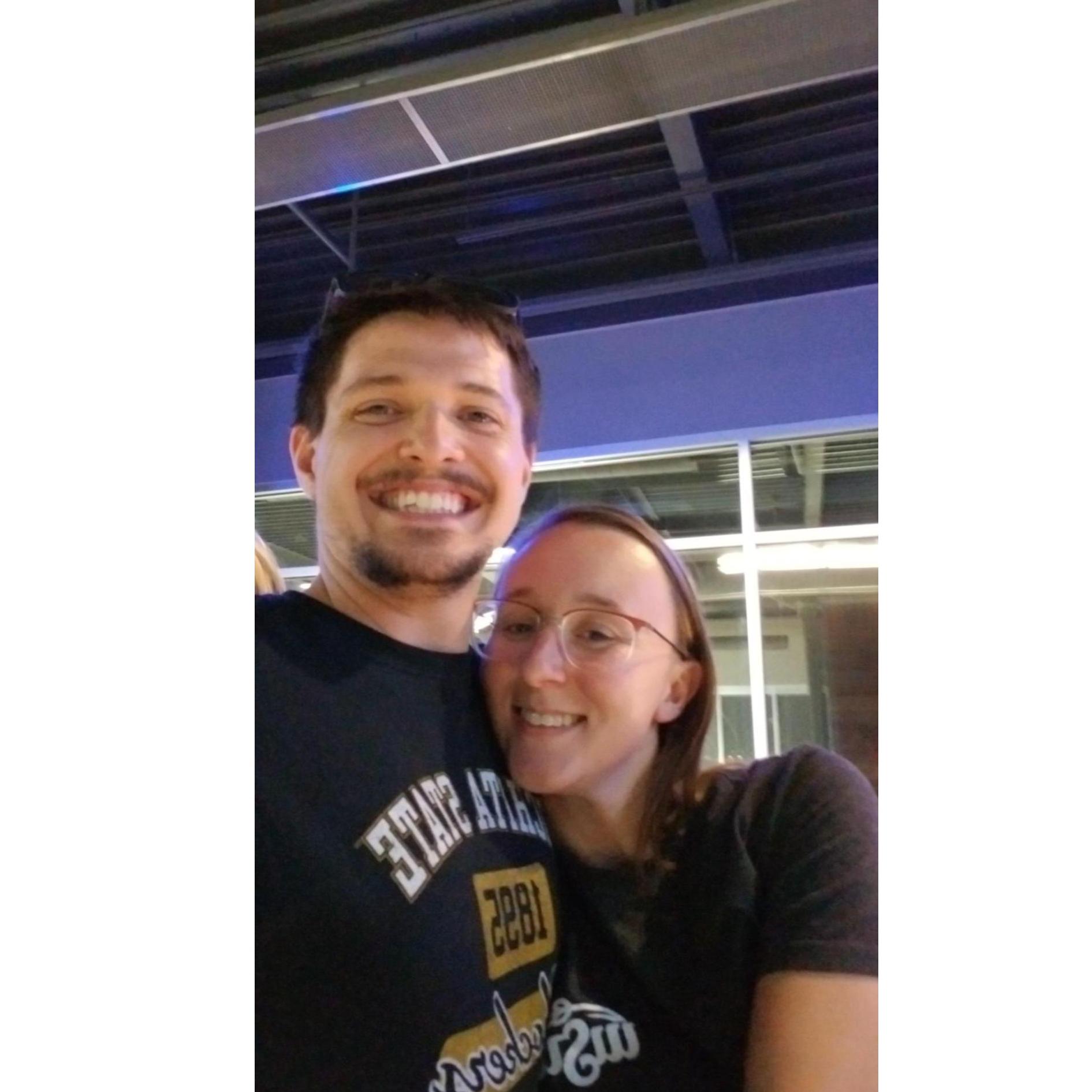 Neither of us remember taking this picture or where we were but its one of our favorites!