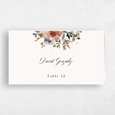 Beige Wedding Place Card - Fenella