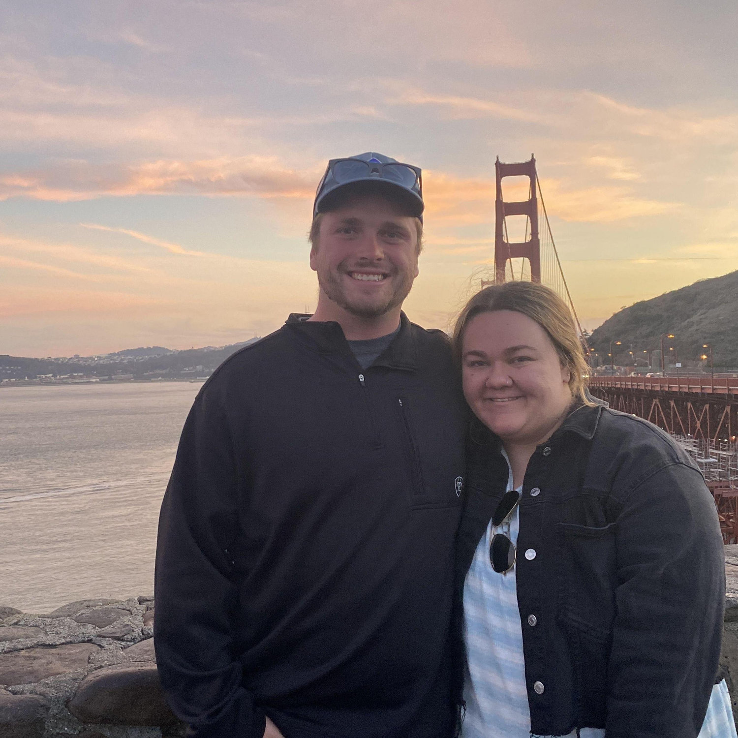 Allison showing Jacob the Golden Gate Bridge for the first time in 2022.