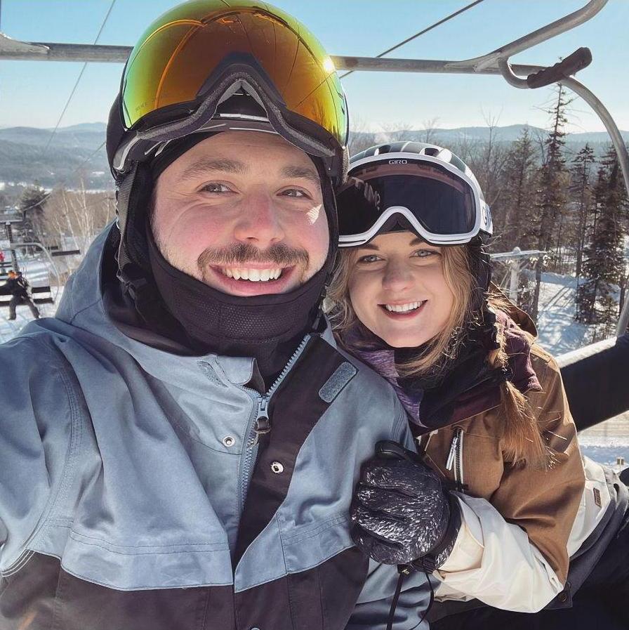 Skiing together at Okemo in VT