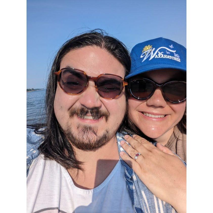 Sam proposed at Sandy Beach, otherwise known as "Nana & Grampy's Beach" in Beverly.
