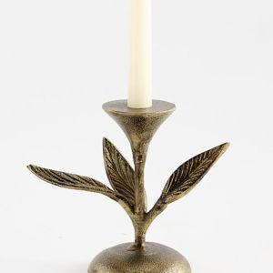 Botanical Forged Iron Candle Holder | Single taper