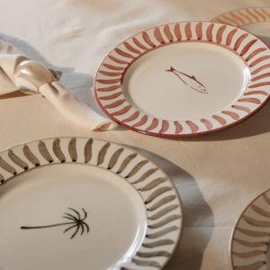 SET X4 DESSERT PLATE - SOLEI - URA