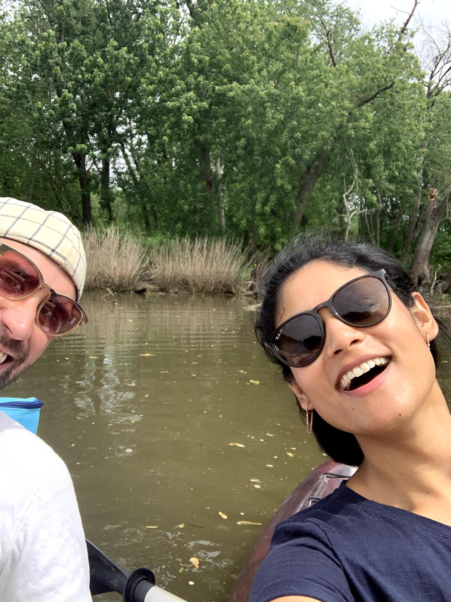 One of the many Kankakee river kayaking trips. This one with Daniel’s family! We may look energetic here but we kayaked for ~7 hours and crawled on hands and knees back to the car when we were done!