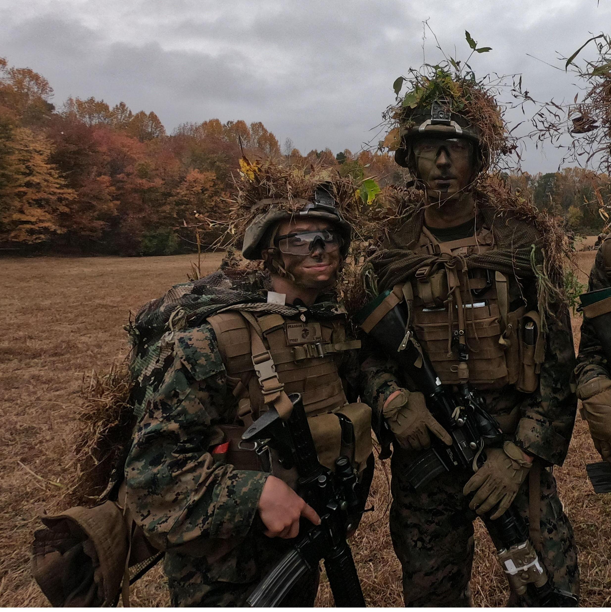 We met in Quantico during training in 2019. If you fall in love looking like a bush, it must be real!