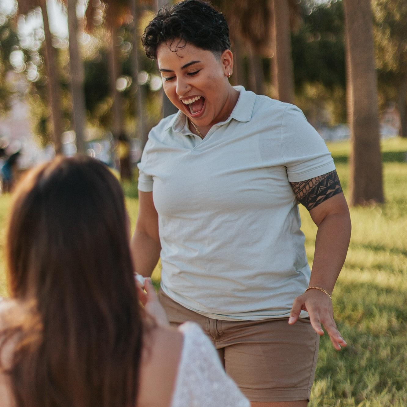 Gabrielle proposing to Kayla