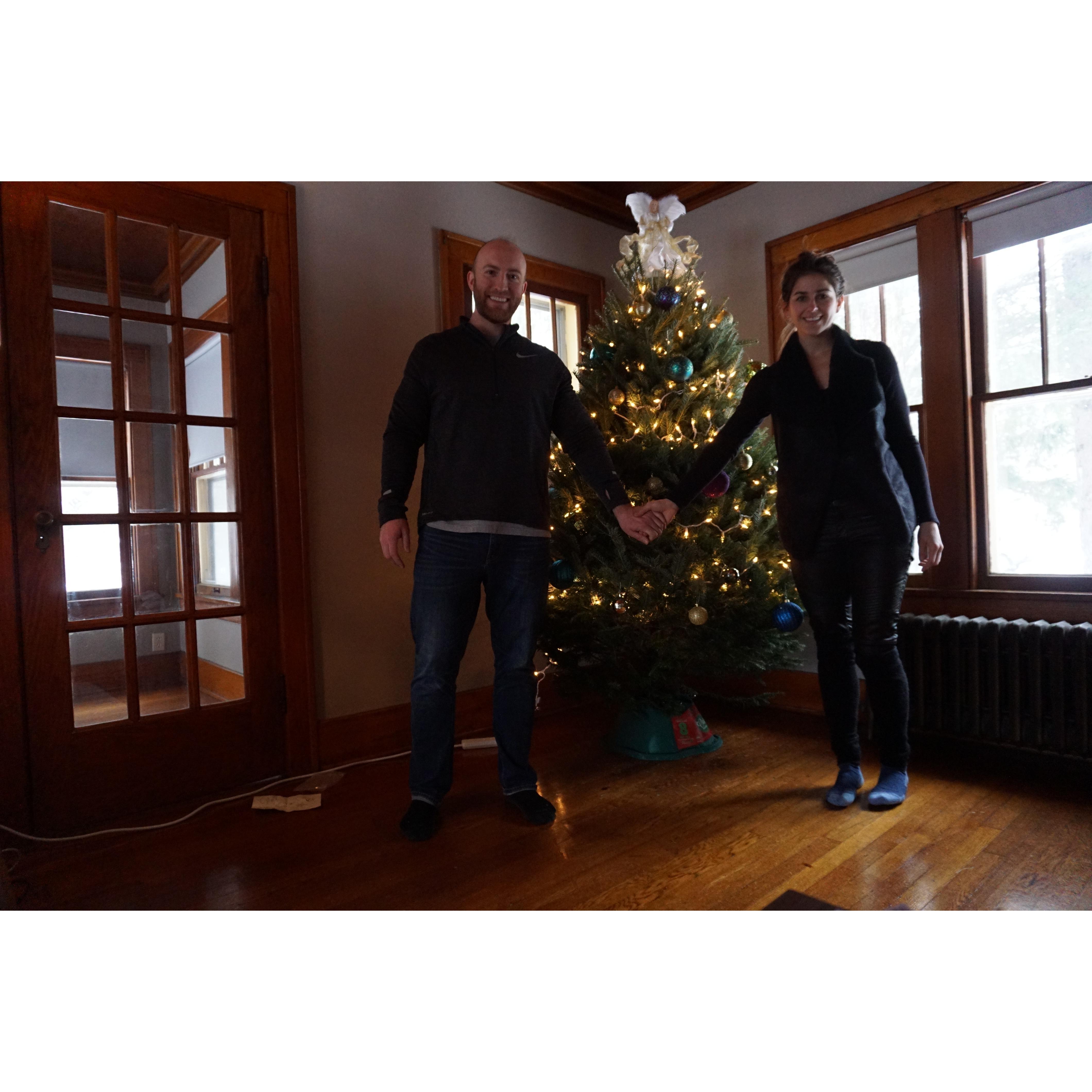 Our first Christmas Tree in Canton, NY, December 2019!