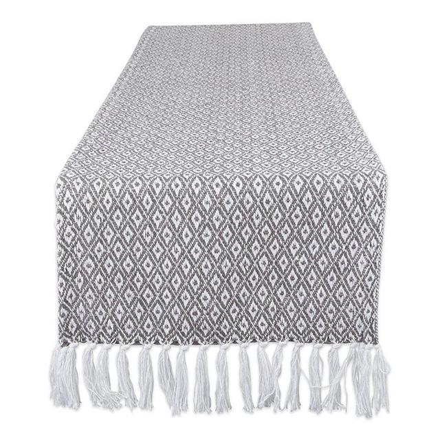 DII CAMZ11271 Mini Diamond Braided Table Runner, 15 x 72 inches, Gray