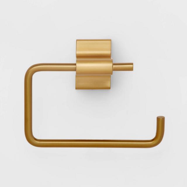 Modern Toilet Paper Holder Brass - Threshold™
