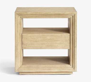 Leon 26" Nightstand, Vintage White Wash