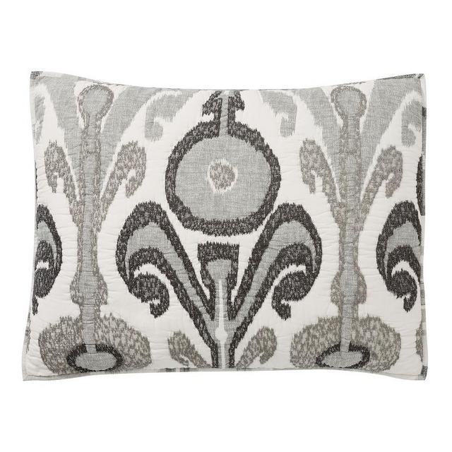 Gray Kenmare Handcrafted Cotton Quilted Shams, Standard