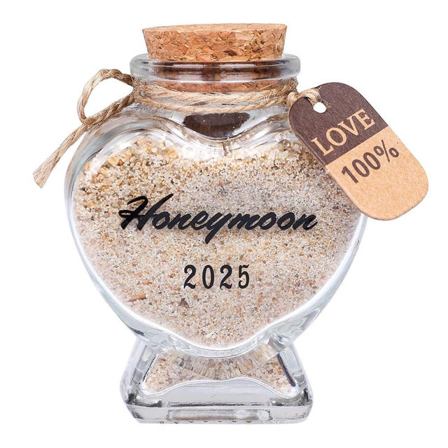Honeymoon Jar 2025 - Honeymoon Gifts for Newlyweds Couple,Wedding,Engagement Vacation Travel - Wedding Gifts with Unique Romantic (Honeymoon Jar 2025)