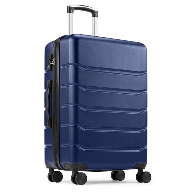 28 Inch Luggage Suitcase with TSA Lock, Hard Shell Rolling Suitcase with Spinner Wheels, Expandable Lightweight Luggage, Blue