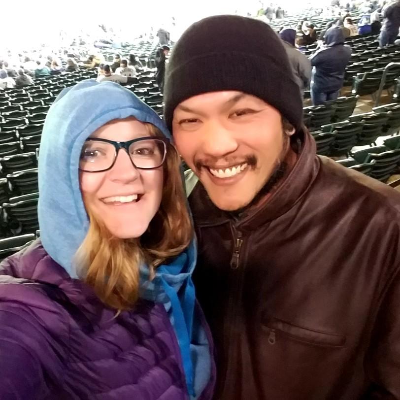 Cathy planned another date night in Seattle to see Ichiro's return to the Seattle Mariners.  This was Damien's first Mariner's game, and he wanted to be as close as possible.