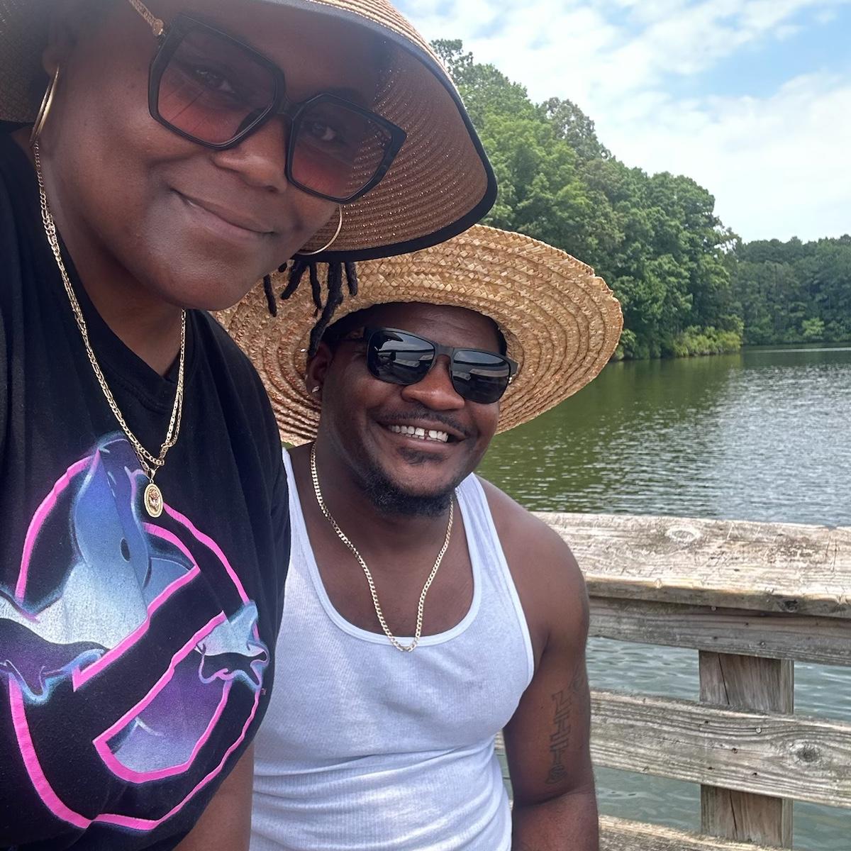 Catching some fish. Sike! Lol