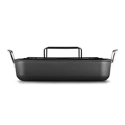 Calphalon 2029653 Premier Hard-Anodized Nonstick 16-Inch Roaster with Rack, Black