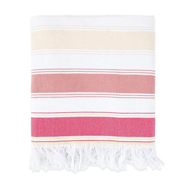 Arkwright Home Sand Free Beach Towel - 100% Cotton, Striped Design Options - Extra Large 35 x 75 - Bold